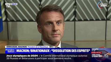 Une Dissolution Des Esprits Emmanuel Macron D Nonce Les Propos Du Rn