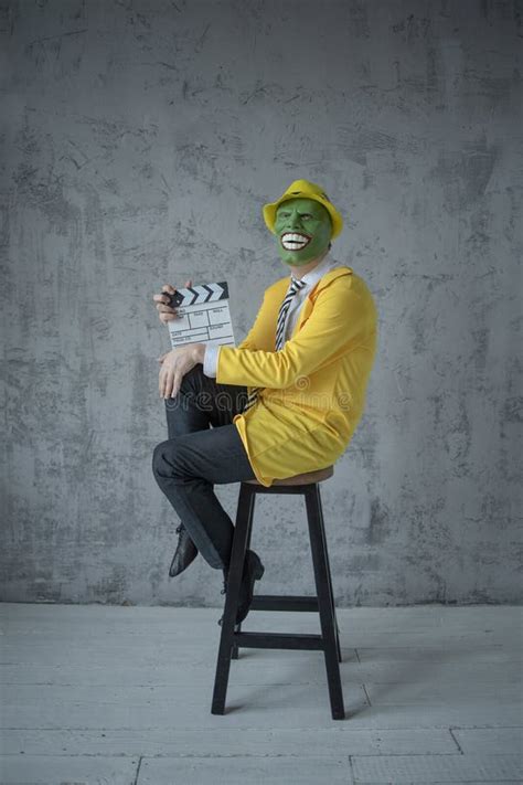 Mask Yellow Suit Green Mask As In The Movie Shooting A Movie