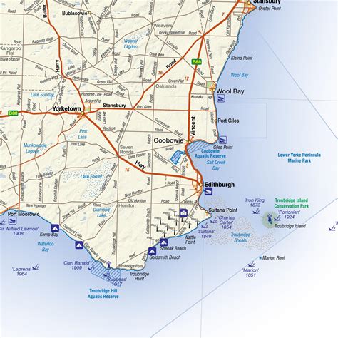 Yorke Peninsula Map - Meridian Maps