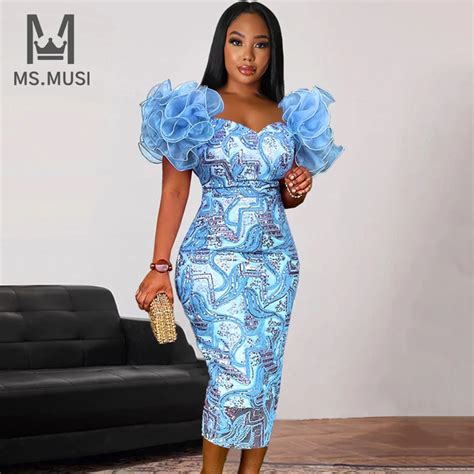 Msmusi New Fashion Women Sexy Lace Mesh Sequins Falbala Ruffles