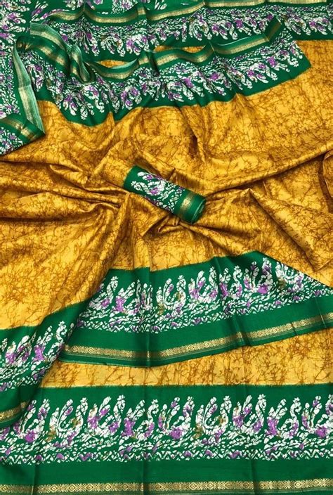 Printed Formal Wear Uniform Malgudi Silk Saree 6 3 M With Blouse