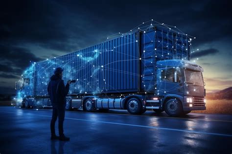 Premium Photo AIEnabled Transportation And Logistics Network RealTime