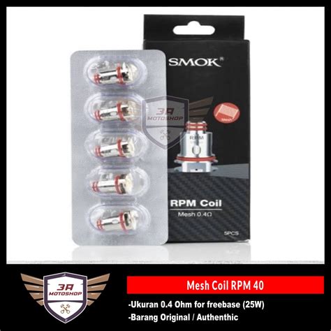 Jual Coil Smok RPM 40 80 Mesh Coil 0 4 Ohm 25W Original Authentic