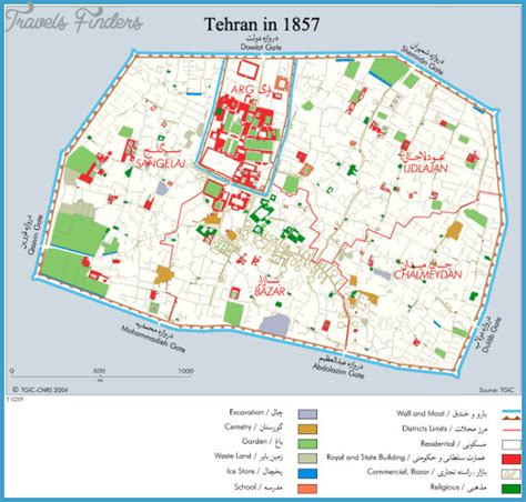 Tehran Map - TravelsFinders.Com