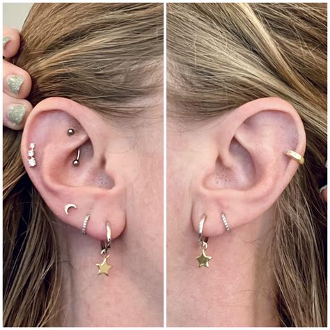 Mixed Metal Ears Rpiercing