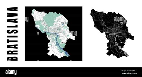 Mapa De Bratislava Ciudad De Eslovaquia Dentro De Las Fronteras