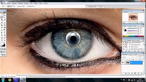 Jak Zmieni Kolor Oczu W Programie Adobe Photoshop Youtube