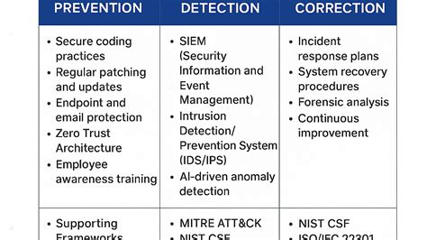 prevent detect correct mechanisms  executive