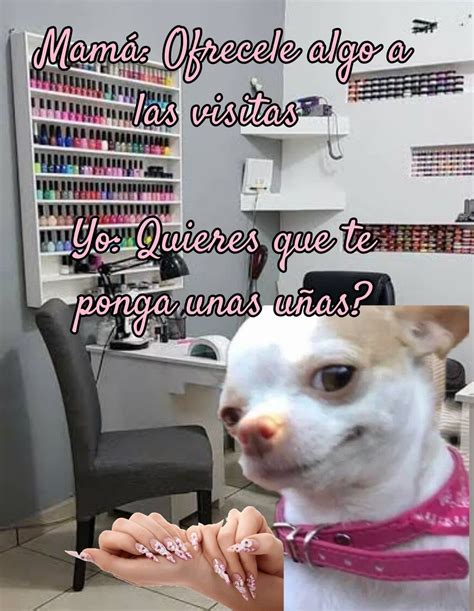 Ofrecele algo a las visitas Memes de uñas Manicura en punta Frases