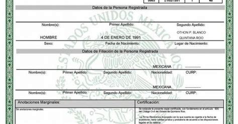 Acta De Nacimiento En Linea Digital Actualizada Y Certificada 2023 Curp Consultar Tramitar