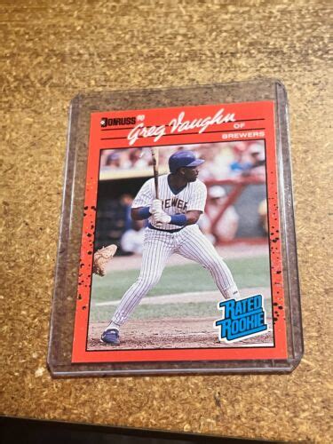 Donruss Baseball Rated Rookie Greg Vaughn Ebay