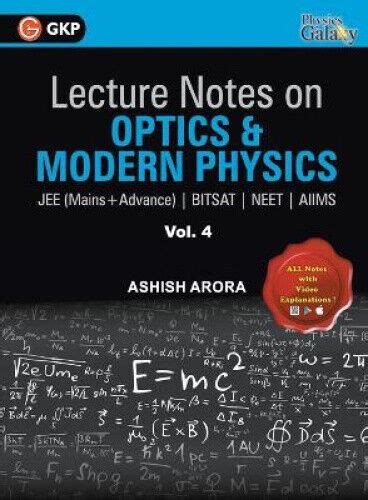 Lecture Notes On Optics Modern Physics Physics Galaxy Jee Mains