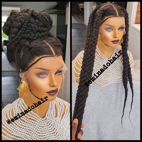 The 6 Pieces Black Box Braided Wig Eminado Hair