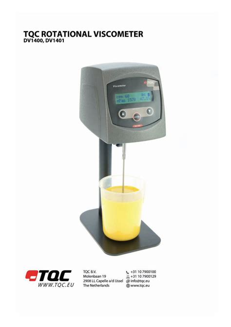 Pdf Manual Vp M V Gb Ok Home Tqc The Viscometer