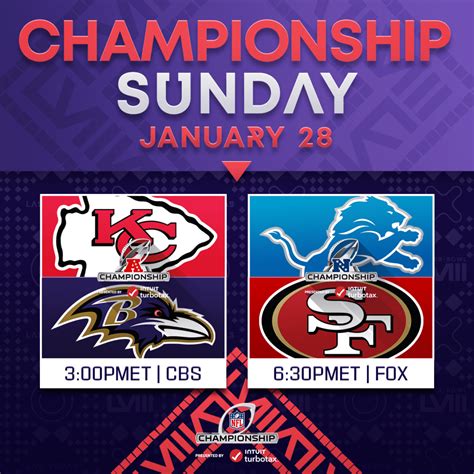 Nfl Championship Game Schedule Mega Sports News