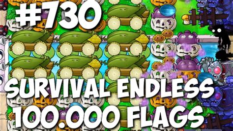 Plants Vs Zombies Survival Endless 100000 Flags Part 730 14580