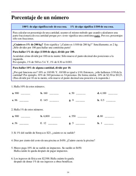 Porcentaje De Una Cantidad Interactive Worksheet Artofit