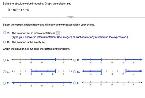 Solved Solve the absolute value inequality. Graph the | Chegg.com