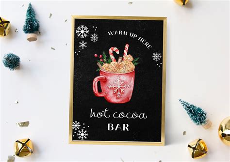 Printable Hot Cocoa Bar Sign Printable Party Sign Digital Etsy