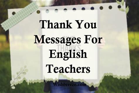 54 Thank You Messages Wishes And Captions For English Teachers