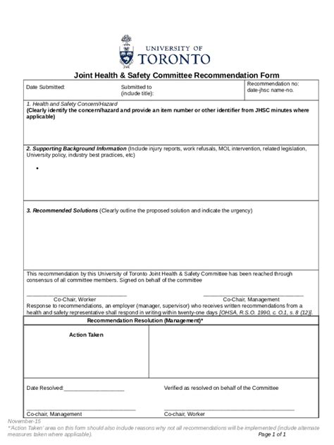 Jhsc Sample Template Doc Template Pdffiller