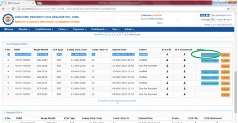 epfo step  step process  file ecr tax concept