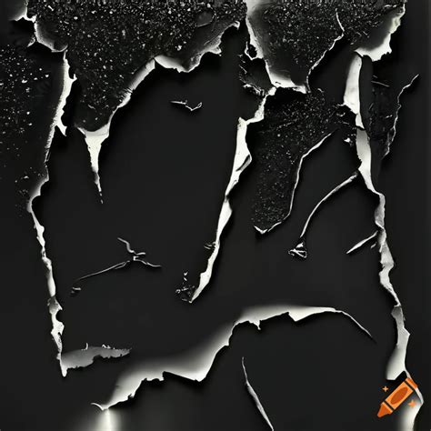 Captivating Black Artwork With Cracked Textures