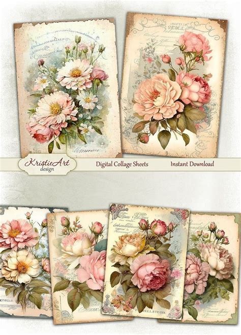 Beautiful Floral Designs For Your ATC Collection Flower Harmony Theme