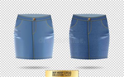 Denim Mini Skirt Stock Illustrations 355 Denim Mini Skirt Stock