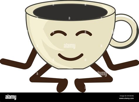 Kawaii Coffee Mug Icon Stock Vector Image And Art Alamy