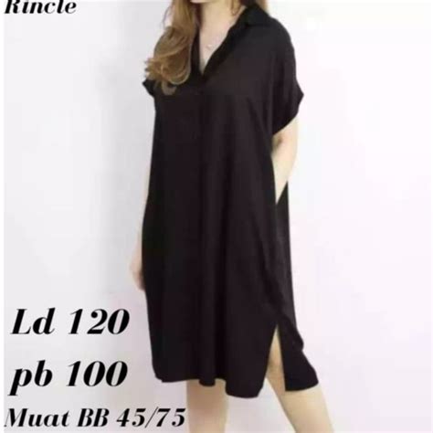 Jual Daster Viral Lula Dress JUMBO Polos Full Kancing Aktif Bahan