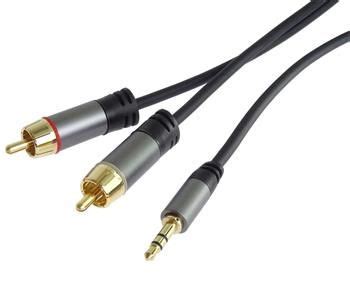 PremiumCord HQ stíněný kabel stereo Jack 3 5mm 2xCINCH M M 1 5m