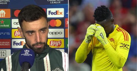 Man Utd Andre Onana Sent Message By Bruno Fernandes After Bayern Error