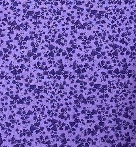 Purple Fabric by the Yard Purple Floral Fabric Purple Flower - Etsy