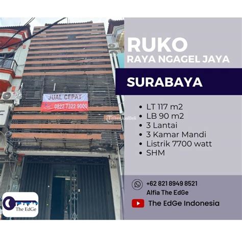 Dijual Ruko Lantai Komersial Raya Ngagel Jaya Nol Jalan Dengan