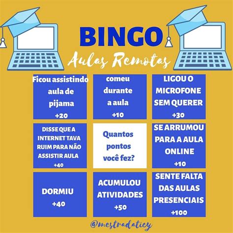 Jogo Do Bingo O Tema Volta S Aulas Professora Carolina