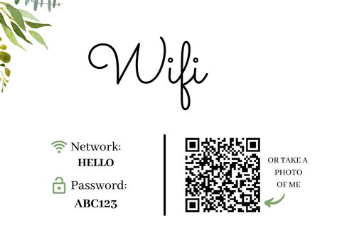 Wifi Qr Code Printable Sign Wifi Code Wifi Password Sign Etsy Artofit