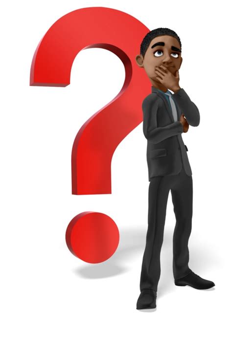 Businessman Question Mark Thinking Great Powerpoint Clipart For