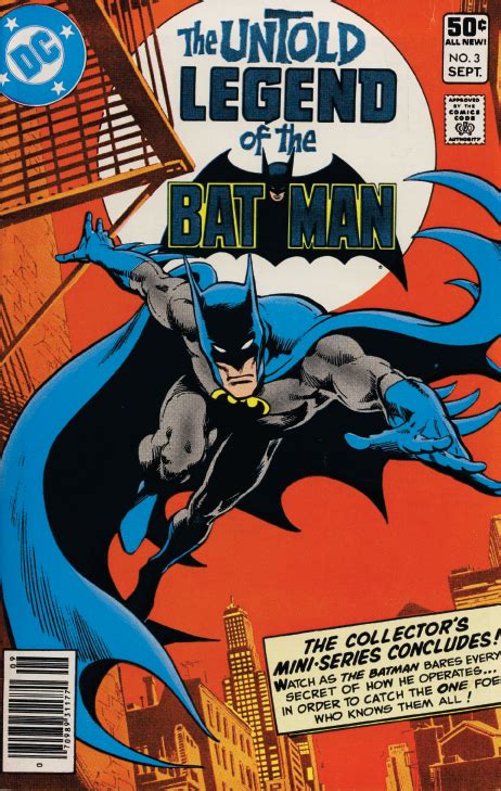 The Untold Legend Of The Batman 3 Part Story With Jim Aparo Art