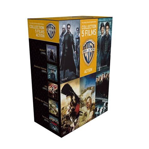 90 Ans Warner Coffret 5 Films Action 1 Magnet Collector Matrix