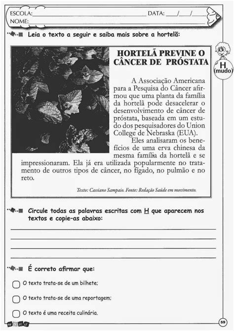 Atividade Sobre Cronica 5 Ano