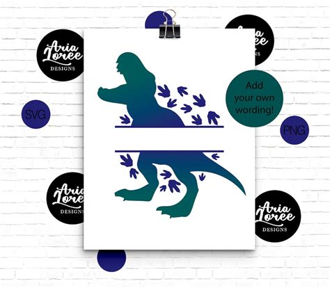 Dinosaur Svg T Rex Digital Downloadable Decal Graphic For Etsy