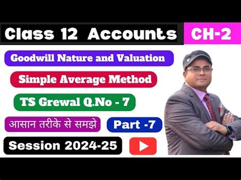 Goodwill Nature And Valuation Chapter Class Th Part Ts Grewal