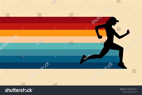 Sprinting Woman Vector Silhouette Sprint Fast Stock Vector Royalty