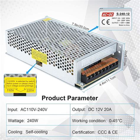 Kingwen Schaltnetzteil 12V 20A Netzteil 240W LED Trafo Kaufen Auf Ricardo