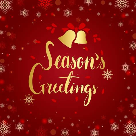 Seasons Greetings Typography Illustration Royalty Free Stock Vector