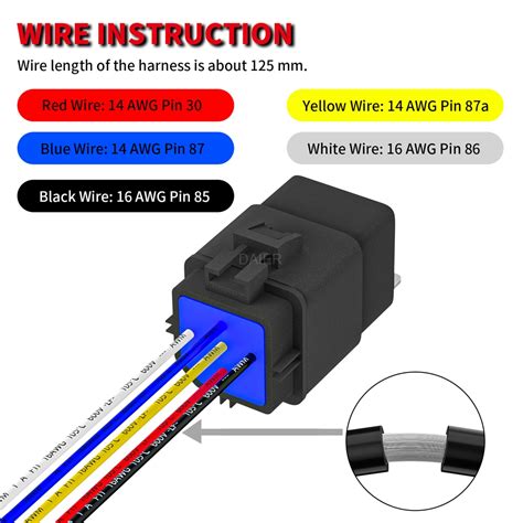 JD1914 W12V Heavy Duty 5Pin 30 40A Car Relay Daier