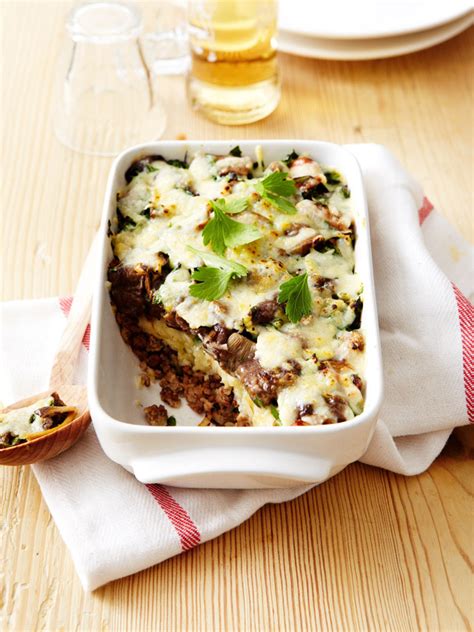 Minced Meat Potato Casserole With Mushrooms And Le Gruy Re Aop