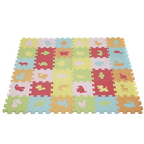 Puzzle Tapis De Jeu Pcs Doux Eva Mousse Tapis De Jeu Animaux Motif