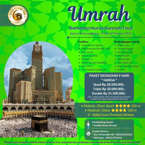 Nurus Sunnah Tour Biro Umroh Haji Yayasan Islam Nurus Sunnah Semarang